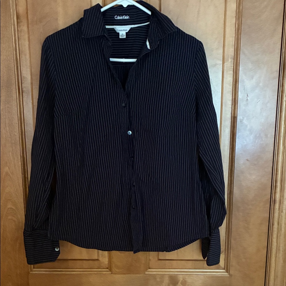 4 for $20 Calvin Klein Navy Pinstripe Shirt